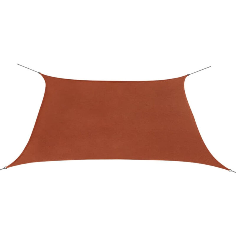 

Toldo de vela cuadrado de tela Oxford 2x2 m terracotta