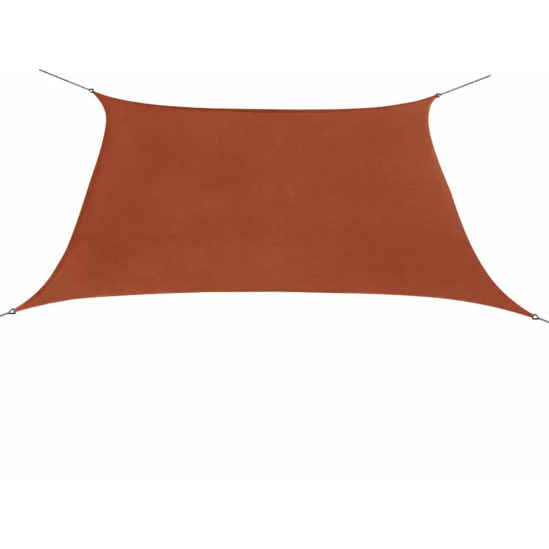 

Toldo de vela cuadrado de tela Oxford 2x2 m terracotta