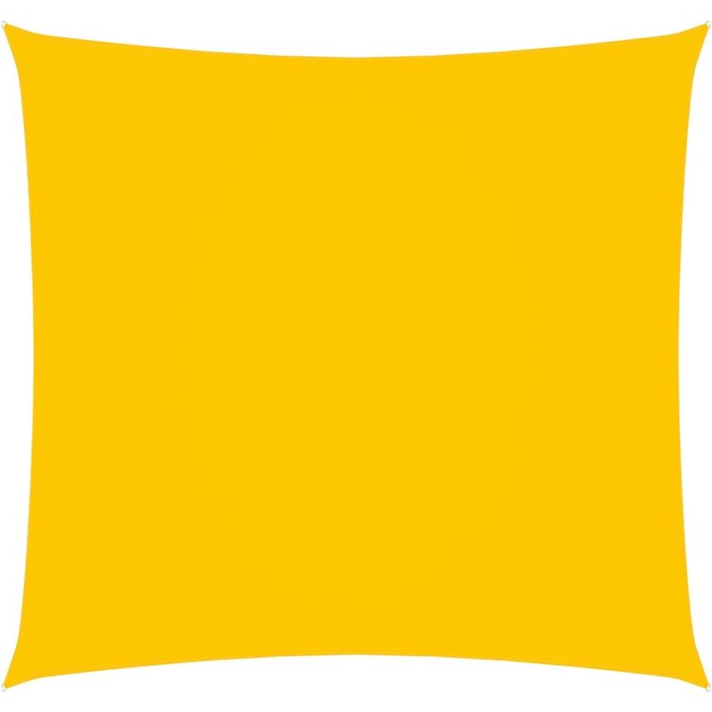

Toldo de vela cuadrado de tela oxford amarillo 4,5x4,5 m