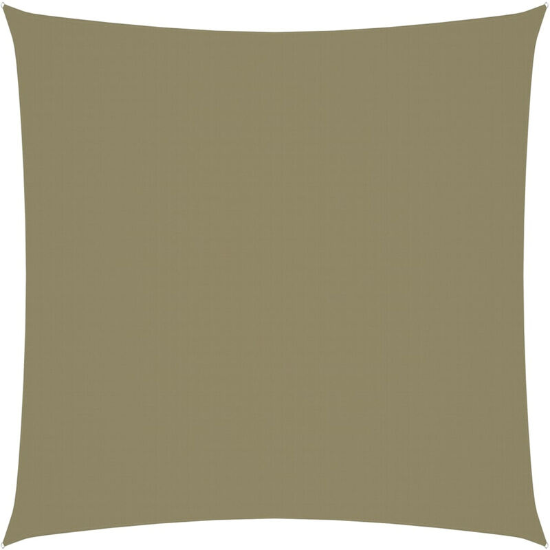 

Toldo de vela cuadrado de tela oxford beige 4x4 m