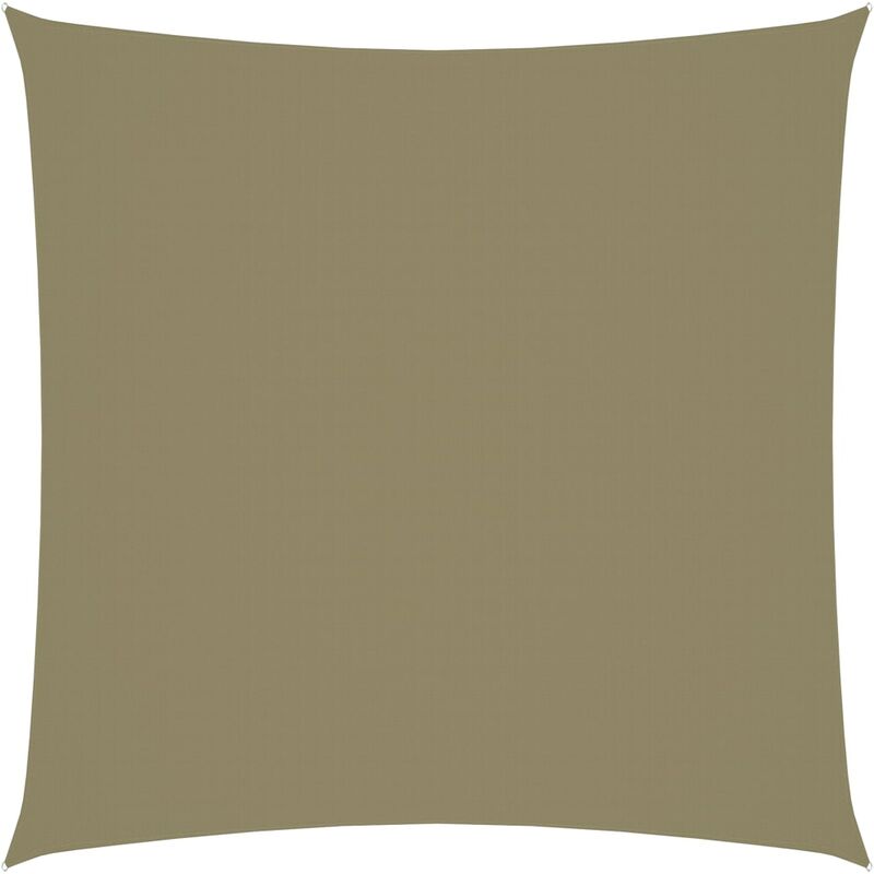 

Toldo de vela cuadrado de tela oxford beige 5x5 m