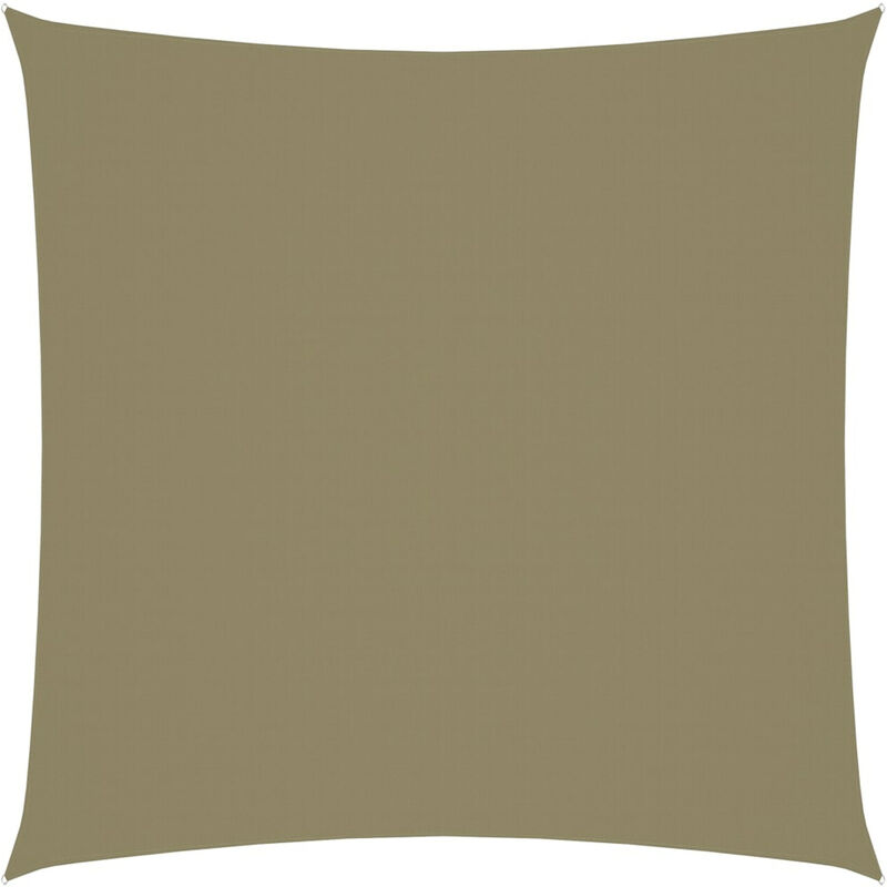 

Toldo de vela cuadrado de tela oxford beige 5x5 m