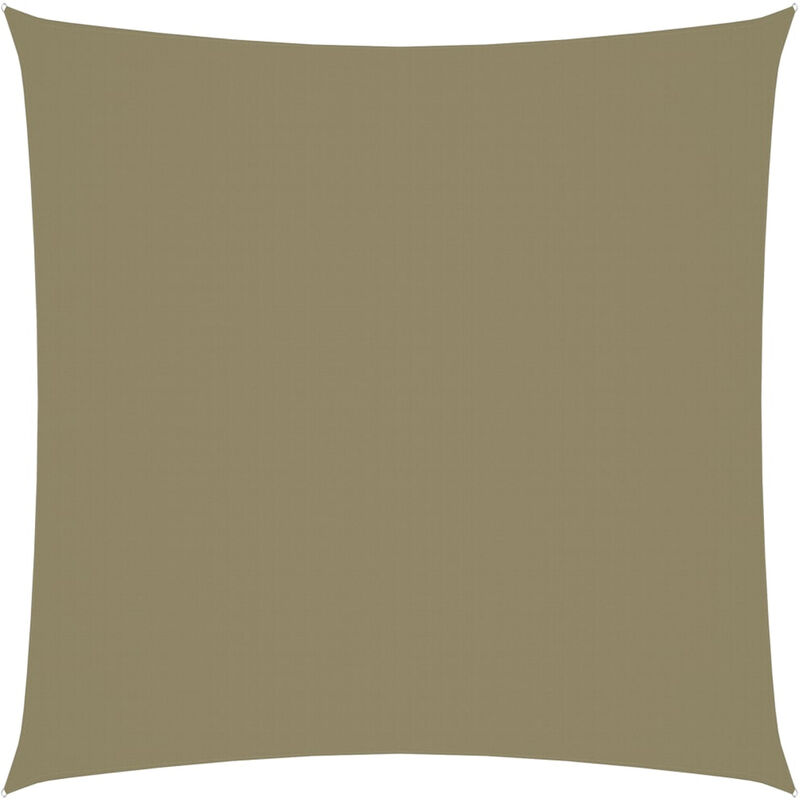 

Toldo de vela cuadrado de tela oxford beige 7x7 m