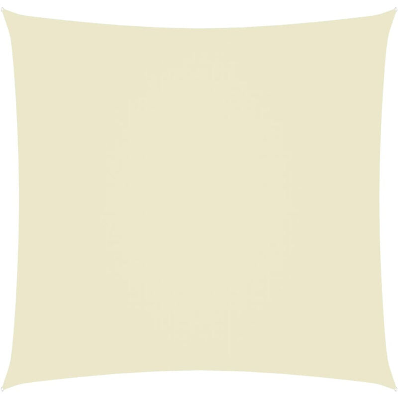 

Toldo de vela cuadrado de tela oxford color crema 4x4 m