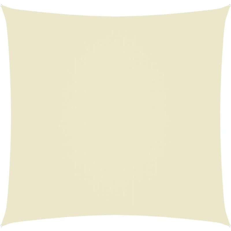 

Toldo de vela cuadrado de tela oxford color crema 4x4 m