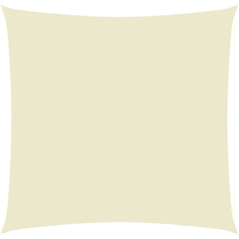 

Toldo de vela cuadrado de tela oxford color crema 5x5 m