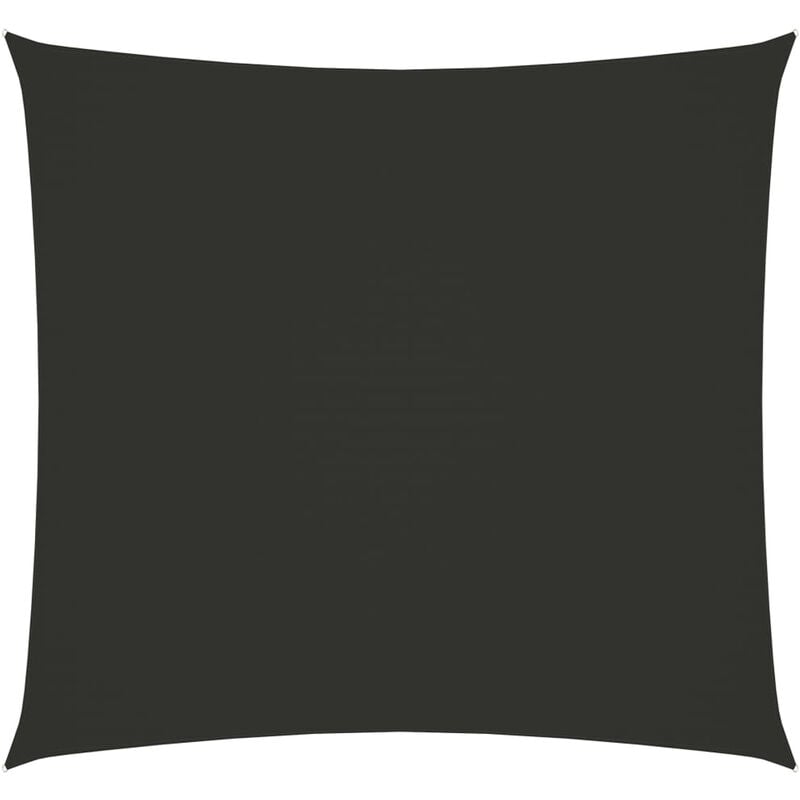 

Toldo de vela cuadrado de tela oxford gris antracita 4x4 m