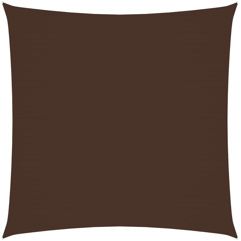 

Toldo de vela cuadrado de tela oxford marron 4x4 m