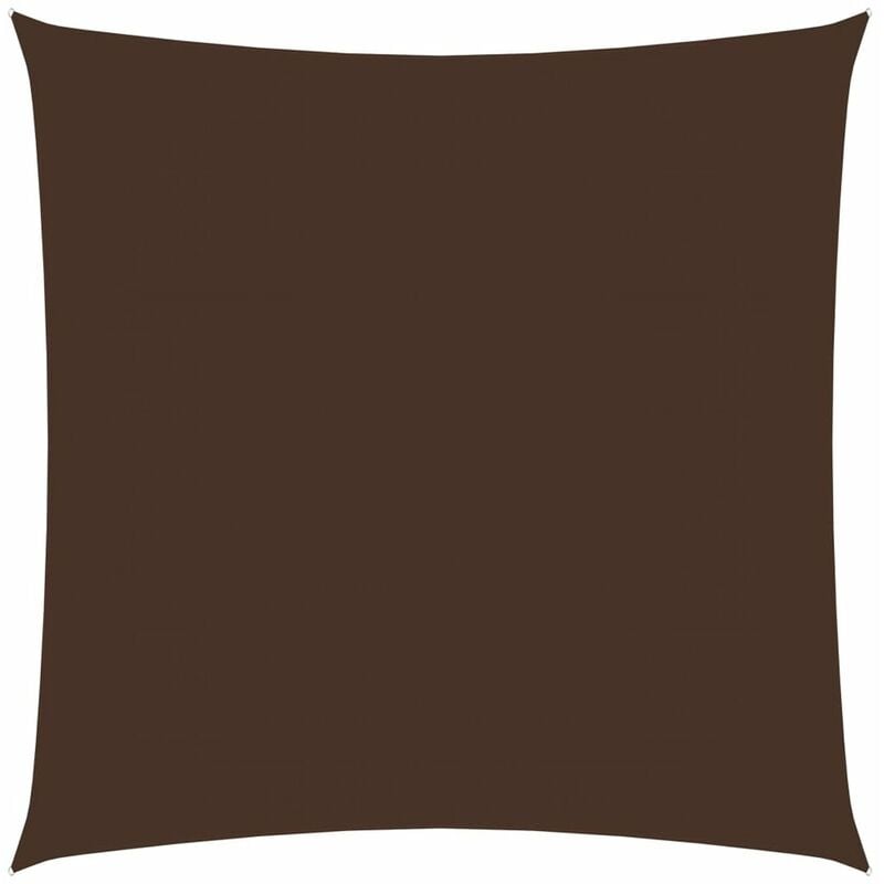 

Toldo de vela cuadrado de tela oxford marron 5x5 m