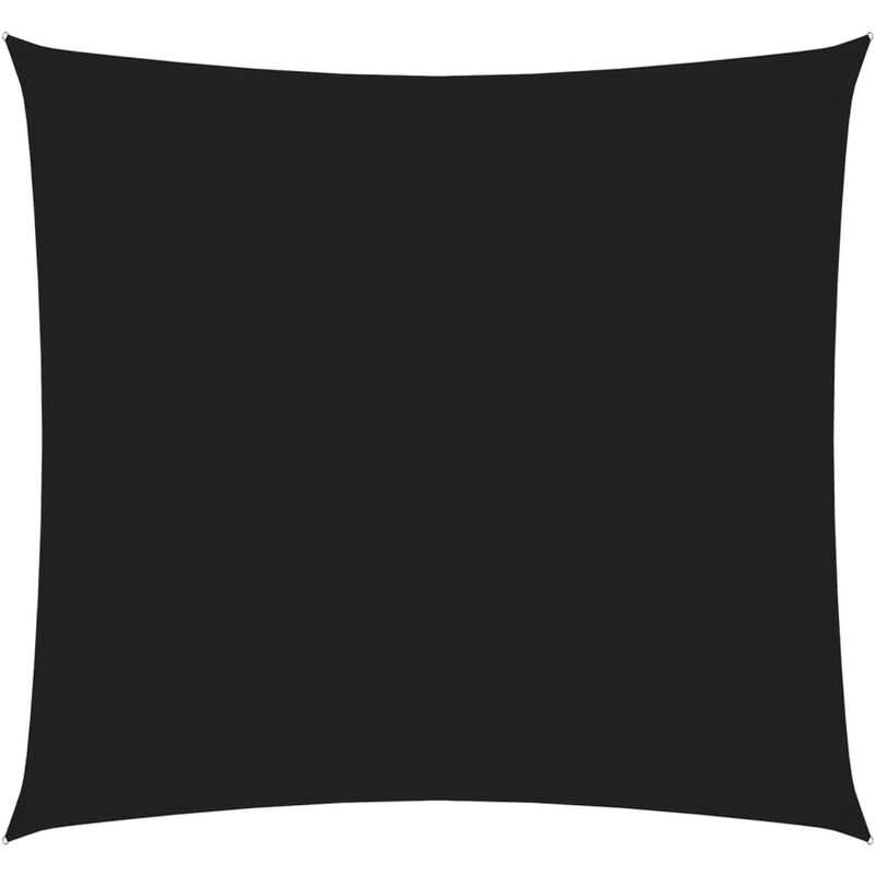 

Toldo de vela cuadrado de tela oxford negro 6x6 m