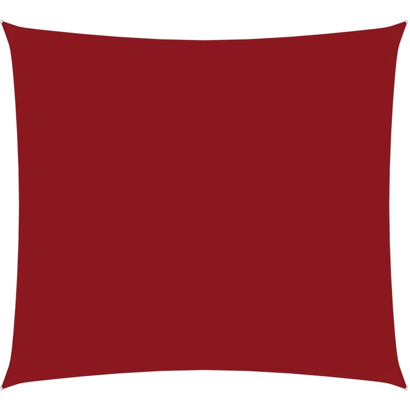

Toldo de vela cuadrado de tela oxford rojo 5x5 m