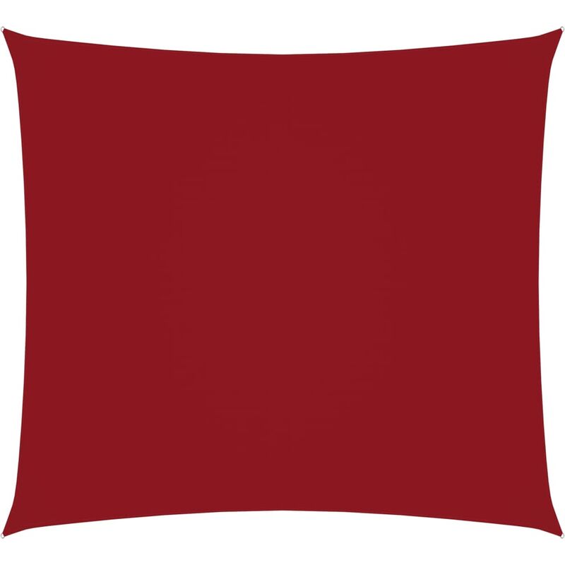 

Toldo de vela cuadrado de tela oxford rojo 5x5 m