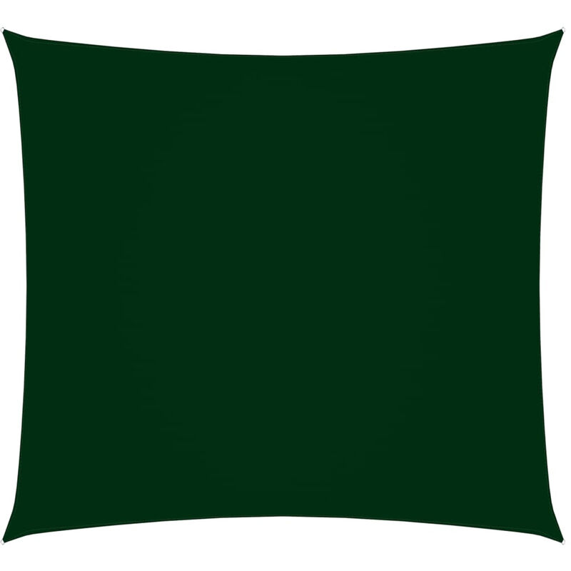

Toldo de vela cuadrado de tela oxford verde oscuro 2x2 m
