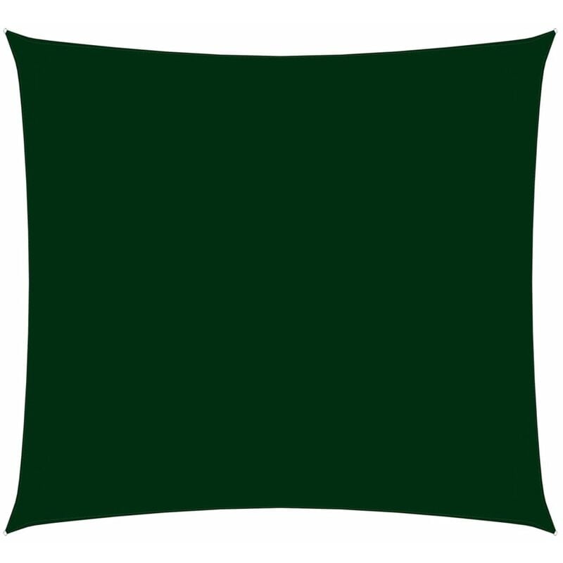 

Toldo de vela cuadrado de tela oxford verde oscuro 5x5 m