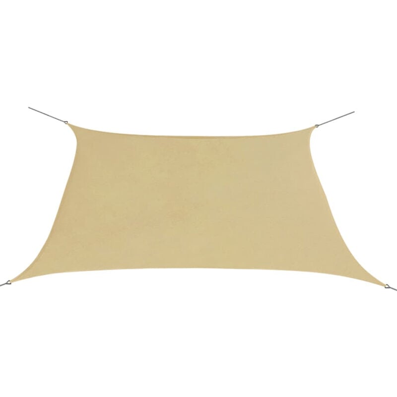 

Toldo de vela cuadrado tela Oxford beige 3,6x3,6 m