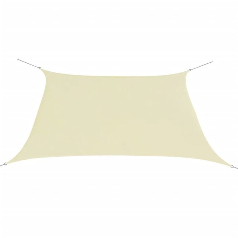 

Toldo de vela cuadrado tela Oxford color crema 3,6x3,6 m