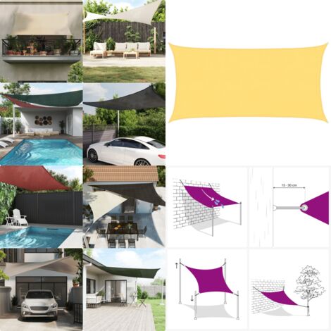 Toldo de vela HDPE beige 160 g/m² 2,5x4,5 m - Sombrilla de exterior - Sombrilla para jardín