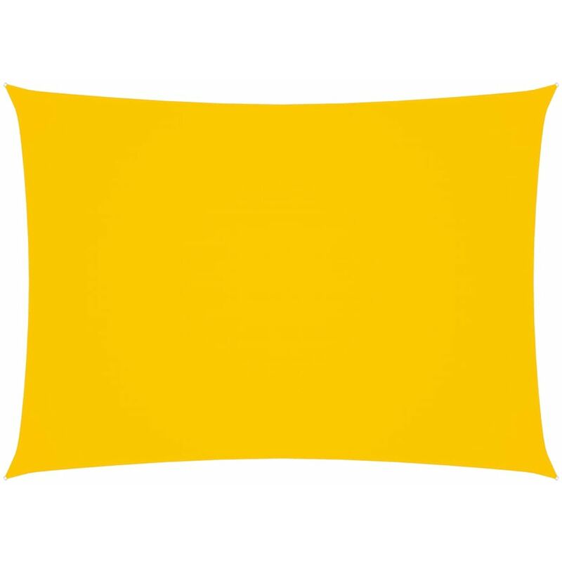 

Toldo de vela rectangular de tela oxford amarillo 4x6 m
