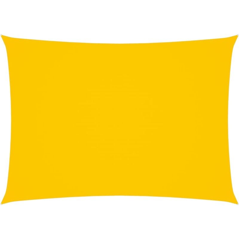 

Toldo de vela rectangular de tela oxford amarillo 6x8 m