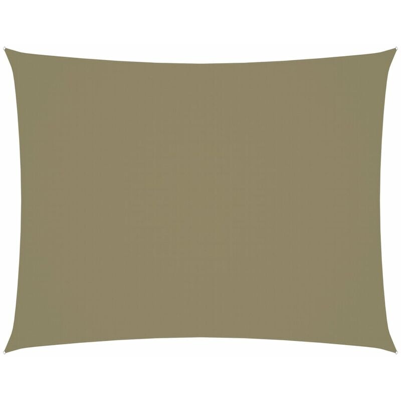 

Toldo de vela rectangular de tela oxford beige 2x3 m