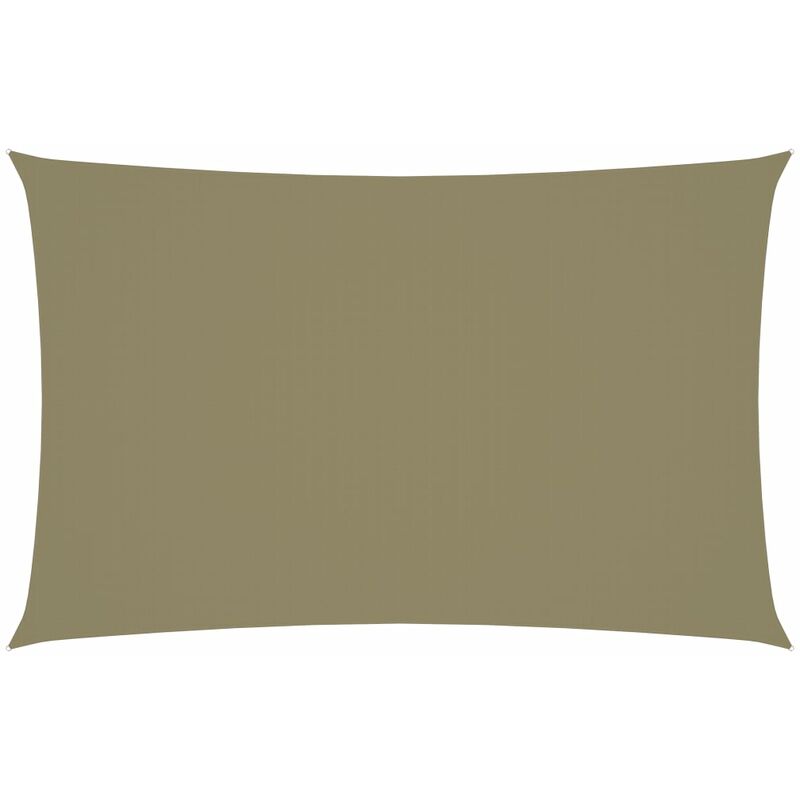 

Toldo de vela rectangular de tela oxford beige 2x5 m