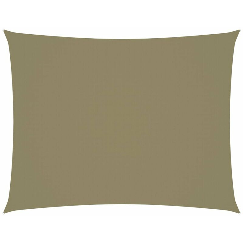 

Toldo de vela rectangular de tela oxford beige 3x4,5 m