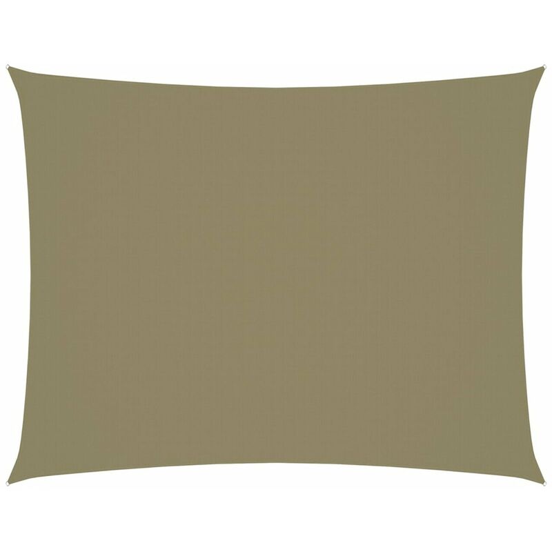

Toldo de vela rectangular de tela oxford beige 6x8 m
