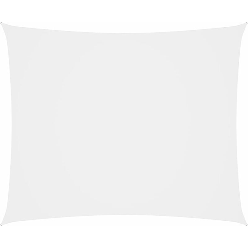 

Toldo de vela rectangular de tela oxford blanco 4x6 m