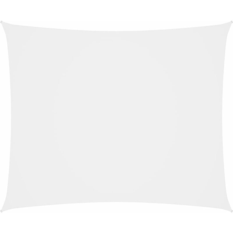 

Toldo de vela rectangular de tela oxford blanco 5x7 m