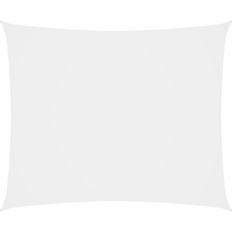 

Toldo de vela rectangular de tela oxford blanco 6x8 m
