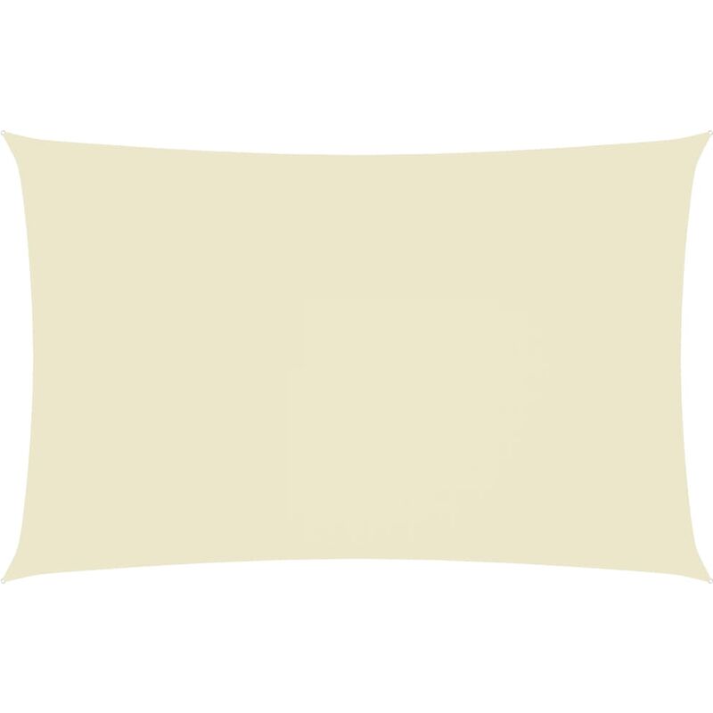 

Toldo de vela rectangular de tela oxford color crema 2x5 m