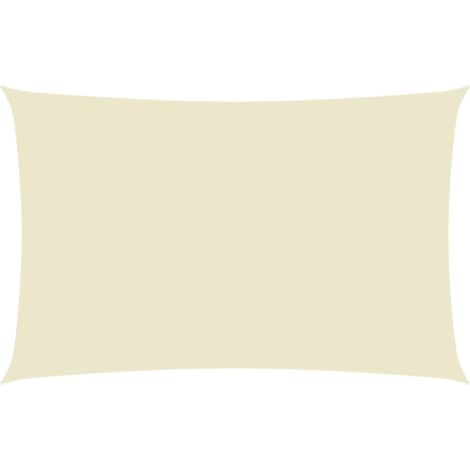Toldo de vela rectangular de tela oxford color crema 2x5 m