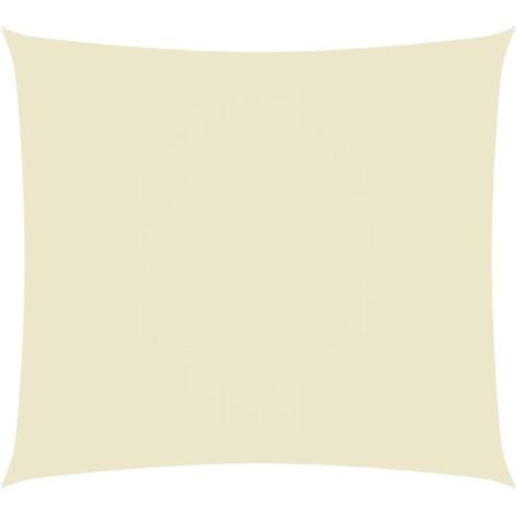 Toldo de vela rectangular de tela oxford crema 2x3,5 m