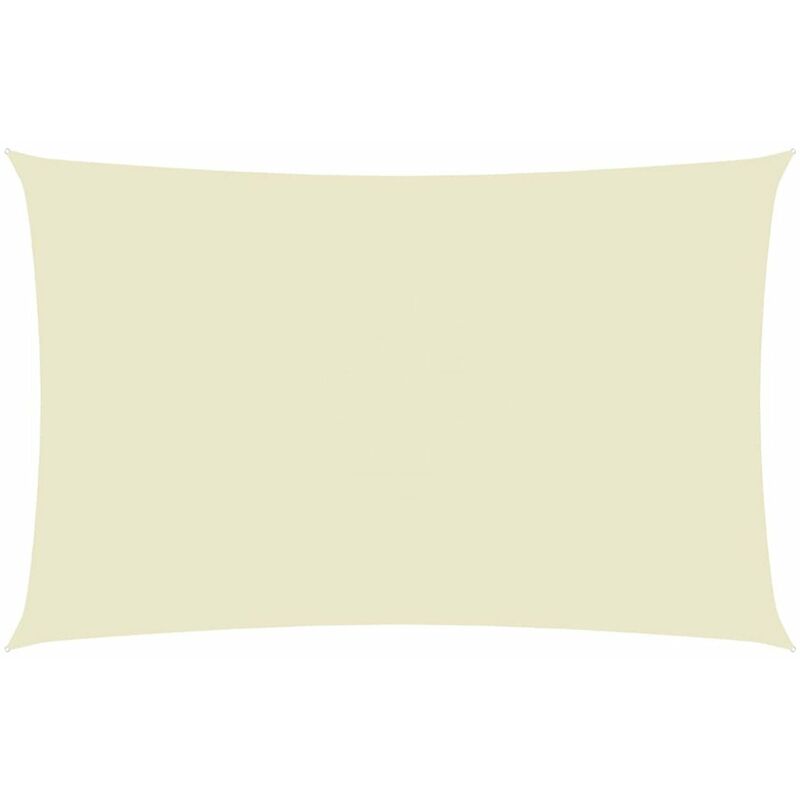 

Toldo de vela rectangular de tela oxford crema 5x8 m