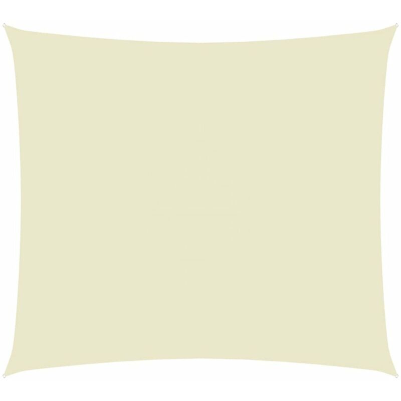 

Toldo de vela rectangular de tela oxford crema 6x7 m