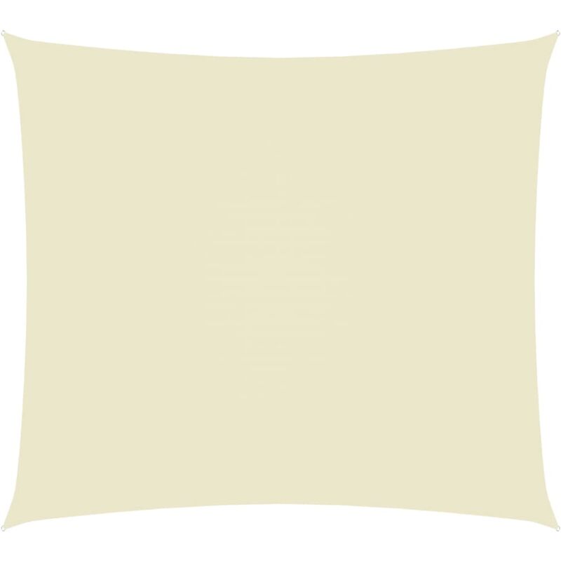 

Toldo de vela rectangular de tela oxford crema 6x7 m