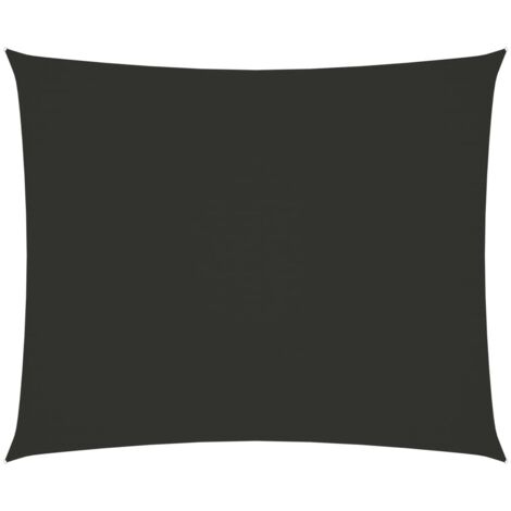Toldo de vela rectangular de tela oxford gris antracita 4x5 m