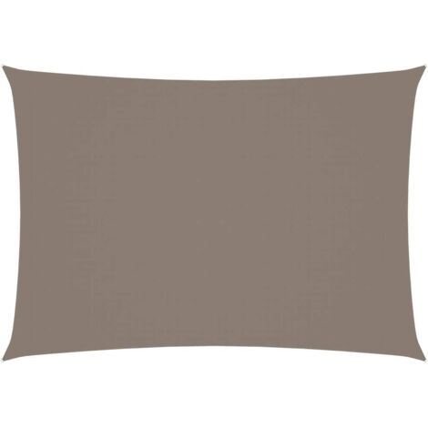 Toldo de vela rectangular de tela oxford gris taupe 2,5x4 m