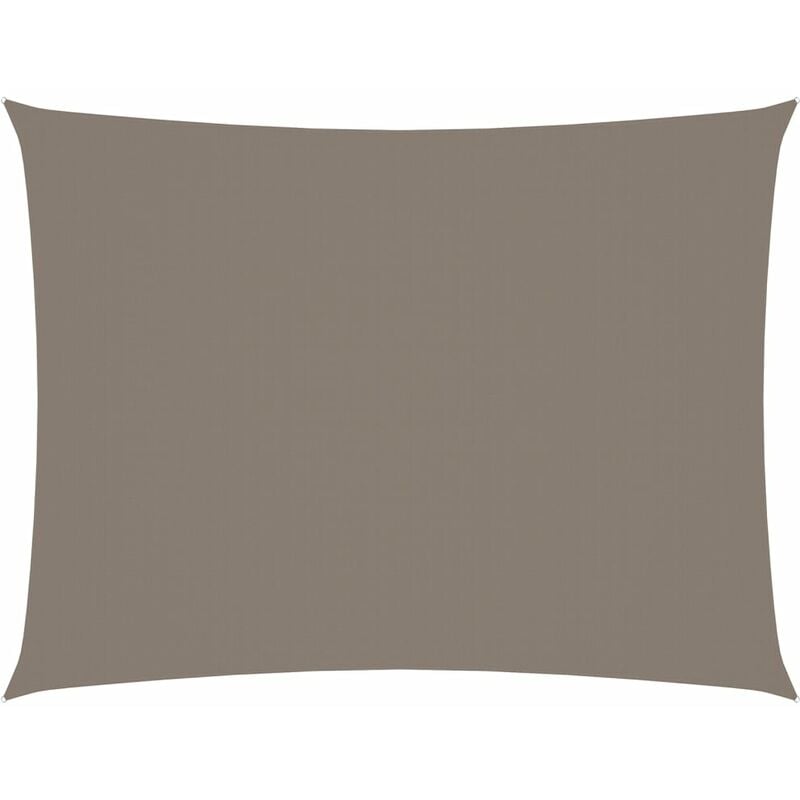 

Toldo de vela rectangular de tela oxford gris taupe 2x3,5 m