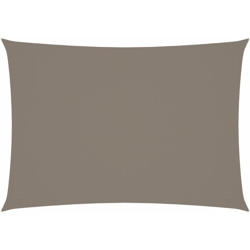 

Toldo de vela rectangular de tela oxford gris taupe 2x4 m