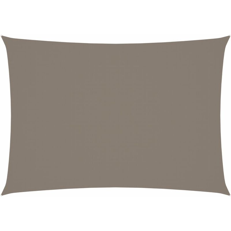 

Toldo de vela rectangular de tela oxford gris taupe 2x4,5 m