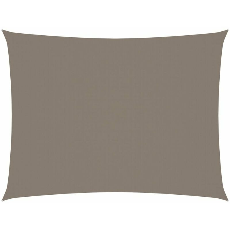 

Toldo de vela rectangular de tela oxford gris taupe 3x4,5 m