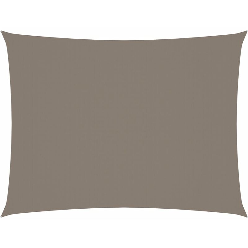 

Toldo de vela rectangular de tela oxford gris taupe 3x4,5 m