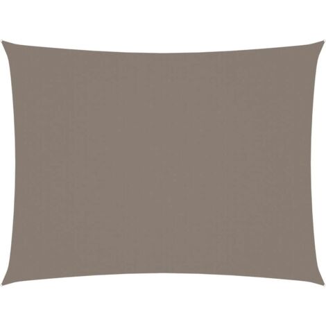 Toldo de vela rectangular de tela oxford gris taupe 3x4,5 m