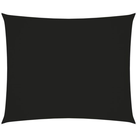 Toldo de vela rectangular de tela oxford negro 2x3 m