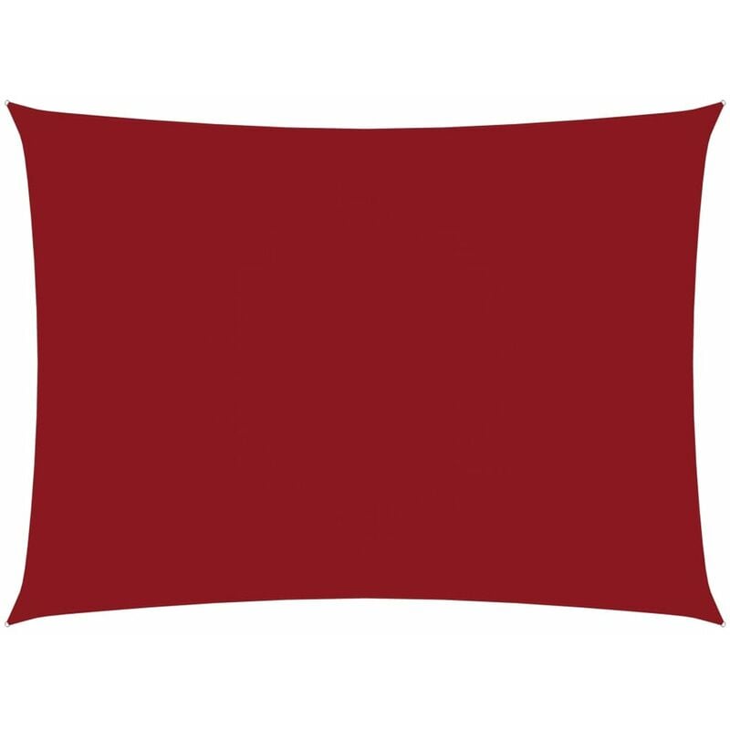 

Toldo de vela rectangular de tela oxford rojo 2x4 m