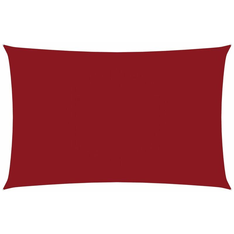 

Toldo de vela rectangular de tela oxford rojo 2x5 m