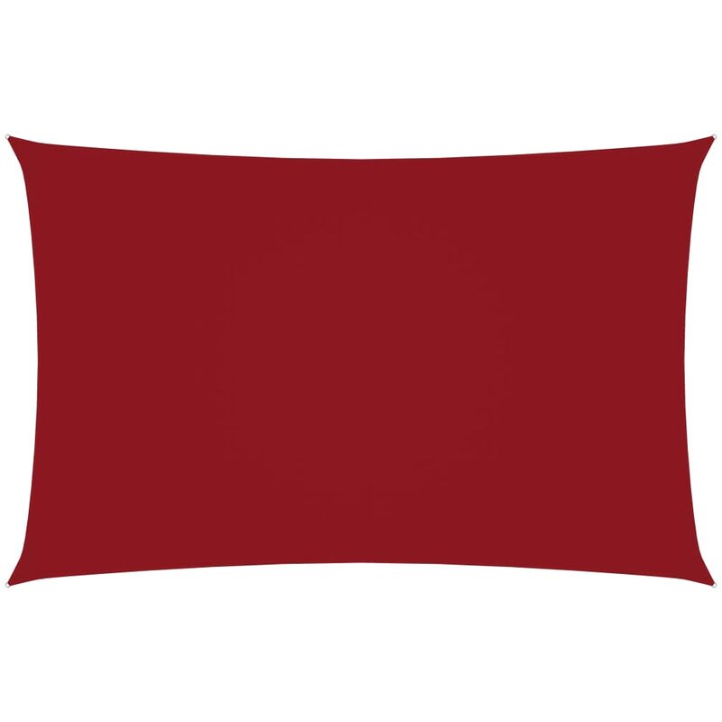 

Toldo de vela rectangular de tela oxford rojo 2x5 m