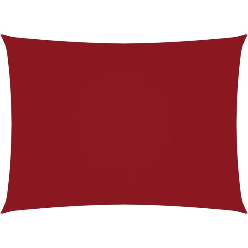 

Toldo de vela rectangular de tela oxford rojo 4x6 m