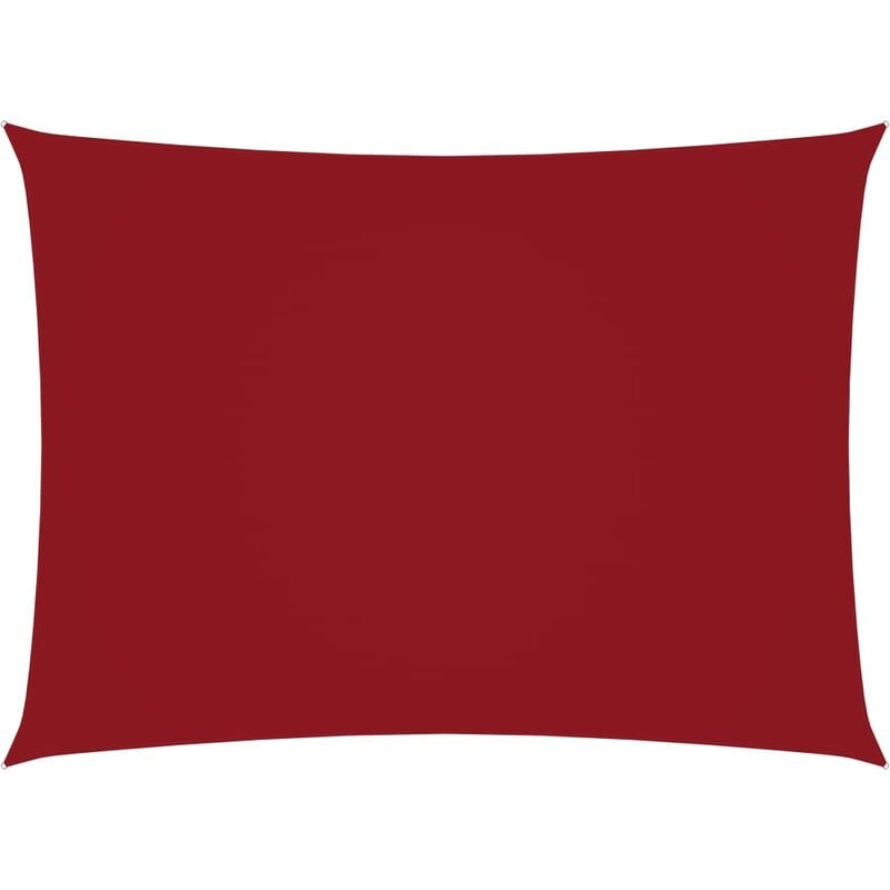 

Toldo de vela rectangular de tela oxford rojo 5x7 m